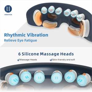 Masajeador de ojos inalámbrico con calor y música Bluetooth Terapia facial compacta para la tensión ocular Hinchazón Sueño Viaje Esencial - Product Image 3