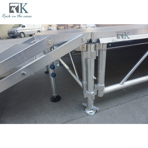 Variable Height Aluminum Modular <b>Stage</b> <b>Platform</b> Assembly <b>Stage</b> with Stairs - Product Image 3