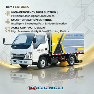 รถกวาดถนน Foton 4x2 พร้อมเครื่องทำความสะอาดพื้นผิวถนนแบบแรงดันสูงและเครื่องดูดฝุ่นสำหรับกวาดถนนในเขตเมือง - Product Image 1