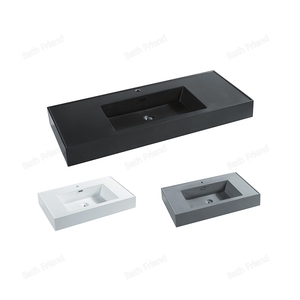 <span class=keywords><strong>Lavabo</strong></span> Rettangolare Moderno in Pietra Artificiale Lucida Bianca, Facile da Pulire, per <span class=keywords><strong>Bagno</strong></span>, <span class=keywords><strong>Dimensioni</strong></span> 60-120cm - Product Image 4