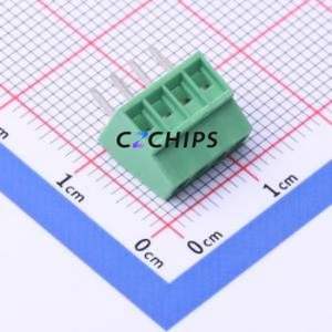 JL308-25404G01 Screw Terminal Block Through hole Component (THT),P=2.54mm Connector 1x4P 2.54mm Green Through Hole - Product Image 1