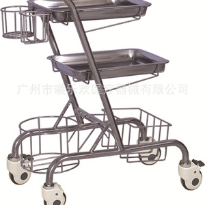รถเข็นสเตนเลสสตีลสามชั้น Bin Gyu รุ่น SLV C4007 สำหรับใช้ในโรงพยาบาล - Product Image 3