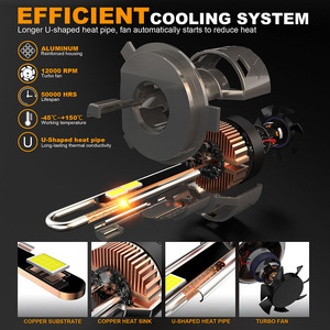 Faros LED para Auto de Alta Potencia 160W 12V 20000LM 6000K IP68 Impermeables, Bombillas H1 H4 H7 9005 9006 para Auto y Motocicleta - Product Image 3