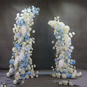 Arco de Flores Artificiales Rosadas, Arreglo de Rosas de Seda para Arco de Boda, Fondo de Arco Floral - Product Image 2