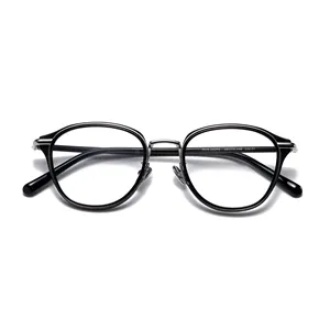 Benyi 2024 Wholesale Women Round Optical Glasses With High Quality Metal Anti Blue Light Eyeglass Frames