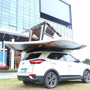 En plein air auto pliant glamping soleil abri de douche triangle suv toit top rv remorque tente en aluminium dur shell de voiture camping tentes - Product Image 3