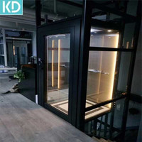 2 Kişilik/3 Katlı 4 Katlı Şaftsiz Ev Tipi Hidrolik Küçük Ev Asansörü, Villa Asansörü, Konut Asansörleri