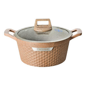 Yapışmaz İndüksiyonlu Tencere Seti Granit Pişirme Tencereleri Seti Yapışmaz Döküm Alüminyum Güveç Tenceresi Kapaklı - Product Image 6