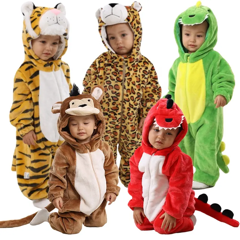 Grosir baju monyet hewan bayi, pakaian Kigurumi lucu untuk anak baru lahir kostum hewan