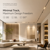 Système d'éclairage sur rail magnétique intelligent HomeKit, spots LED encastrés au plafond, kit de modules, design moderne, CRI 95 élevé, pour hôtel, galerie