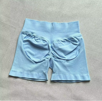 Shorts de sport et yoga pour femmes, taille haute, avec soutien, personnalisables, élastiques dans quatre directions, respirants, anti-transpiration, sans coutures, couleur unie, 180g