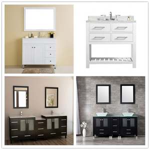 Mueble de Baño Económico de Estilo Moderno con Encimera de Mármol y Laminado, Incluye Grifo y Accesorios para Apartamento - Product Image 3