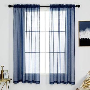 XinLan Breathable Transparent Voile Drapes, Modern Window Curtains for <strong>Bedroom</strong> - Product Image 2