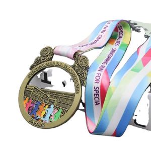 Medalla Deportiva de Metal 3D Personalizada de Fábrica para Maratón y Carreras - Product Image 5
