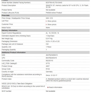 Pre-order Starts 1 Year Warranty Code Conversion 32G 6ES7954-8LT03-0AA0 <b>Memory</b> <b>Card</b> - Product Image 4