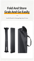 Table de camping et de plage pliable et portable, cadre en fer, sac de transport ultraléger, noir, bureau de voyage extérieur, utilisation domestique