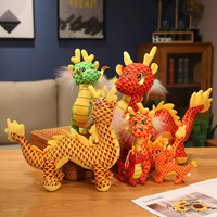 Peluche rembourrée du fabricant nouvellement conçu style chinois doux dragon peluche rempli anime jouets en peluche cadeau pour enfants