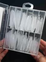 Nouveau mélange de motifs de serpent transparent 10 en 1 ongles de forme Poly Gel tridimensionnelle extension de moule à ongles conseils d'ongles 120 pièces