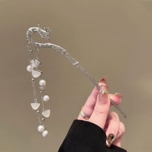 Épingle à cheveux en métal avec pampilles, papillon et zircon pour femmes chinoises, accessoire de coiffure de mariée, bijou de cheveux, outil de coiffure de mariage - Product Image 2