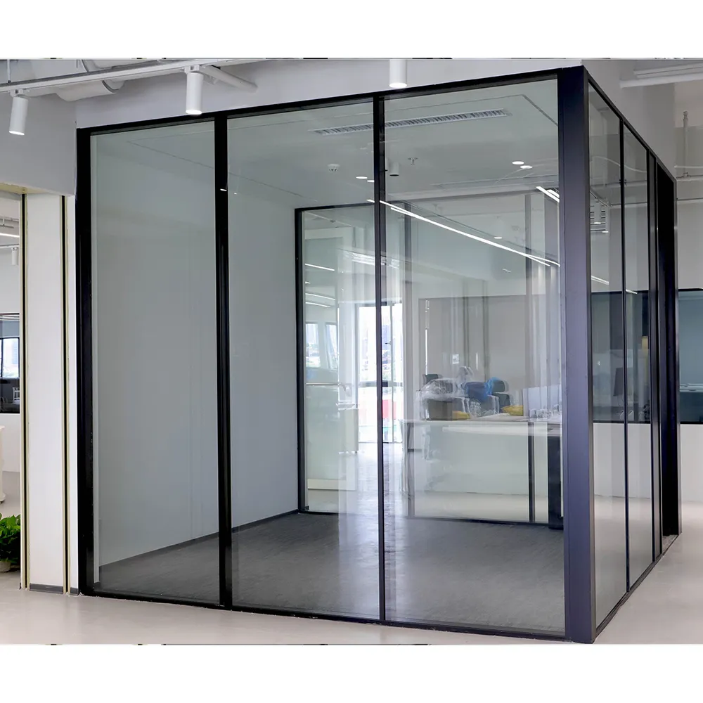 Topkwaliteit Interieur Modulair Aluminium Frame Combinaties Scheidingspaneel Kantoor Scheidingswand