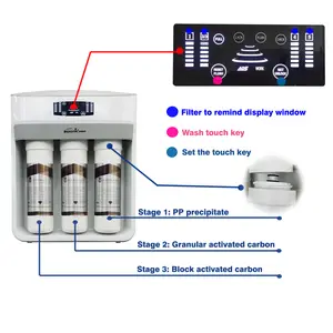 रसोई जल उपचार के लिए 5+ चरणों के साथ हाई-एंड 100 गैलन घरेलू जल शोधक इलेक्ट्रिक आरओ रिवर्स ऑस्मोसिस सिस्टम
