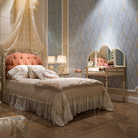 Meubles de chambre à coucher sculptés avec coiffeuse à tiroirs Commode classique au design de luxe