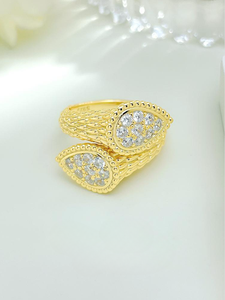 Anillo abierto de oro estilo <span class=keywords><strong>Instagram</strong></span> moderno y versátil con incrustaciones de diamantes de carbono de plata 925 europea y americana - Product Image 3