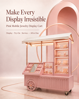 Nouveau chariot de présentation mobile et détachable moderne pour faux ongles, parfums, perruques, cosmétiques et accessoires de mode