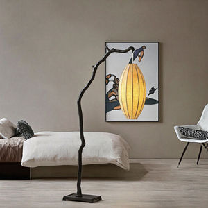 Lampe sur pied moderne en fer, forme de branche d'arbre, culot E27, lumière blanche neutre 4100K, abat-jour pour hôtel, chambre à coucher, salon - Haute luminosité, facile à installer - Product Image 3