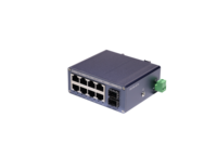 Mini commutateur Ethernet rapide industriel 8 ports 8 10/100 Mbps RJ45 avec 2 emplacements SFP Uplink Installation sur rail DIN pour FTTH CCTV