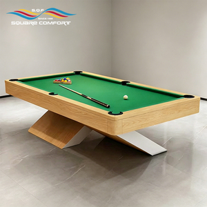 <span class=keywords><strong>Table</strong></span> <span class=keywords><strong>de</strong></span> billard S.Q.F <span class=keywords><strong>de</strong></span> style scandinave en bois massif avec plateau en ardoise <span class=keywords><strong>de</strong></span> qualité tournoi 7/8/9 pieds, feutre vert, design flottant, pieds en X - Product Image 3