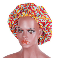 Bonnet de nuit double couche en satin Ankara à motif floral pour femme adulte, usage quotidien quatre saisons, emballage tendance, prix de gros