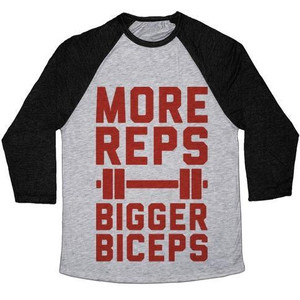 More Reps Bigger Biceps Unisex Tri-Blend <b>Baseball</b> <b>Tee</b> - Product Image 1