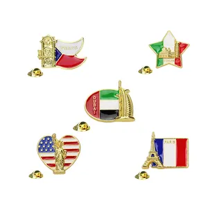 Pin de Metal personalizado para traje americano y canadiense, sombrero de Metal, mano nacional de Arabia Saudita, imán suave, bandera esmaltada de Iran, insignia de solapa