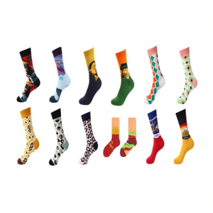 Calcetines a media pantorrilla de moda, tallas 37-45, colores surtidos para mujeres y hombres - Product Image 2