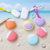 Kemasan Perawatan Kulit Kustom Bentuk Hati Gantungan Kunci Plastik Tabir Surya dan Botol Krim Tangan Mini Squeeze Lotion Kosmetik