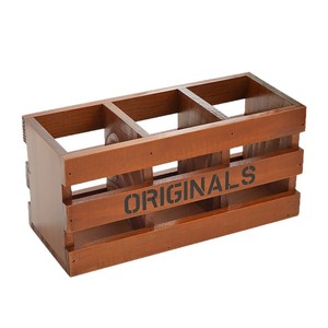 <strong>Remote</strong> <strong>Control</strong> <strong>Storage</strong> Box Creative Multi-Functional Single Wooden <strong>Storage</strong> Zakka Vintage Solid Wood Office Desktop Pen Holder - Product Image 5