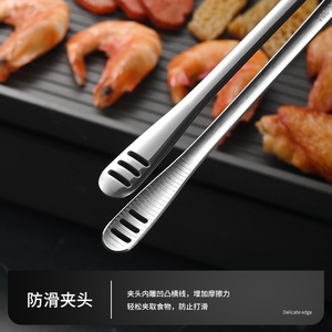 304 pinces à aliments en acier inoxydable à long manche pinces à <span class=keywords><strong>Barbecue</strong></span> antidérapantes pinces à Steak cuisine outils de cuisine accessoires de cuisine - Product Image 5