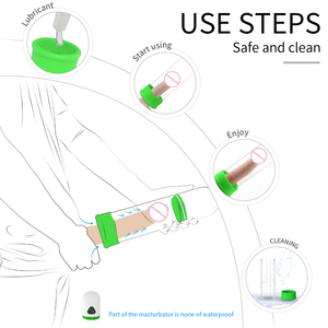 Pompe à pénis électrique Masturbateur à succion sous vide Silicone médical 3 vitesses 6 fréquences Masturbateur d'extension de pénis pour <span class=keywords><strong>homme</strong></span> - Product Image 3