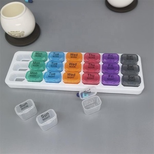Xu hướng sản phẩm 2025 New arrivals đầy màu sắc hàng tuần Pill Organizer Pill lưu trữ trường hợp - Product Image 1
