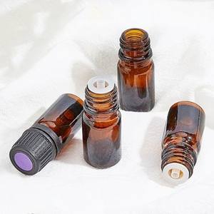 Flacon compte-gouttes européen d'huile essentielle en verre vert ambré de 1oz 5ml 10ml 15ml 20ml 30ml 50ml avec bouchon anti-vol et compte-gouttes à insérer - Product Image 1