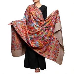 Chales de Pashmina para Mujer_ Últimos Modelos 2026, Chales de Pashmina 100% Bordados a Mano, Diseño de Borde Auténtico con Color y Etiquetas Personalizadas - Product Image 3