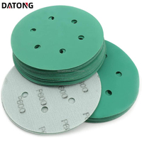 Satong — Film en Polyester, 150mm, 6 pouces, humide et sec, 6 trous, couleur verte, pour meuleuse d'angle, papier, pour l'industrie automobile