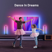 Kit de Bandeaux LED Intelligents Wi-Fi pour Rétroéclairage TV Ambiant 4K avec Boîtier de Synchronisation HDMI 2.0 et Design Moderne