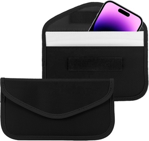 Sang Trọng Giản Dị Faraday Túi Key Fob Bảo Vệ Tín Hiệu Chặn Faraday Lồng Với Dây Kéo Đóng Cửa Rfid Chủ Cho Điện Thoại Di Động - Product Image 1