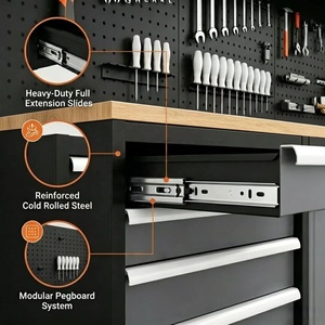 Customizable Heavy-Duty <b>Metal</b> Combination <b>Tool</b> <b>Cabinet</b> High Quality Multifunctional Furniture for Hardware Maintenance Workshops - Product Image 3