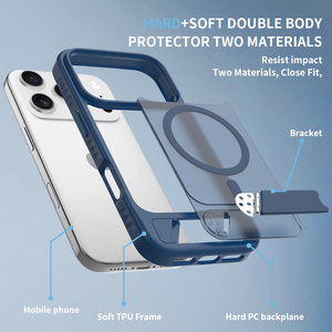 Funda Magnética Antigolpes para Teléfono Móvil con Soporte Integrado, Diseño Nuevo, para iPhone 16 17 18 Pro Max, Protección Premium en la Parte Trasera - Product Image 5