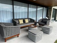 2026 Luxuriöses High-End Patio-Set aus Massivem Teakholz Langlebiges Umweltfreundliches Postmodernes Design Outdoor-Möbel Gartentisch und Stuhl Set