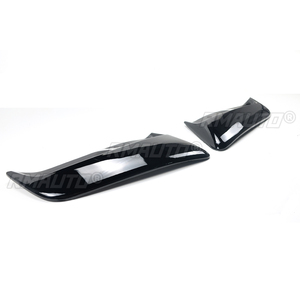 2 pièces pour Ford Mustang 2016-2023, aérations latérales de voiture, garnitures de sortie d'ailes arrière, style fibre de carbone noir brillant pour l'extérieur des portes - Product Image 2