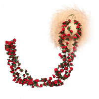 Guirlande de roses artificielles en plastique pour décoration d'arche de mariage et revêtement mural paysager commercial